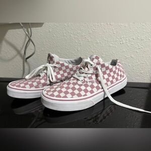 Pink & White Checkered Vans